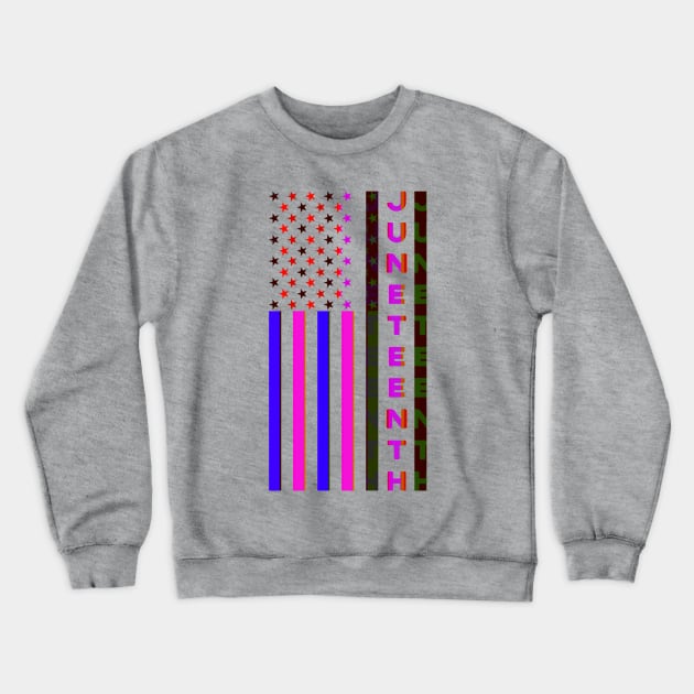 JUNEteenth FLAG (vertical violet) Crewneck Sweatshirt by PersianFMts